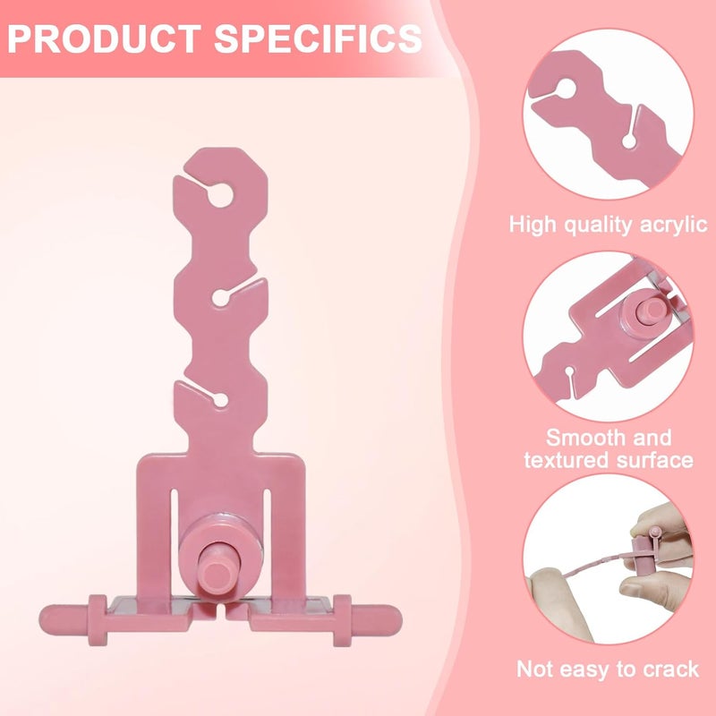 MARRTEUM 3Pcs Knitting Machines Tensioner, Stable Knit Replacement Tension Rod Adapter Accessories Compatible with Sentro 22 32 40 48 Knitting Machines (Pink) - Image 3